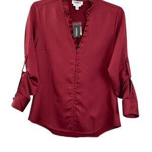 Express Women's Deep Red Blouse